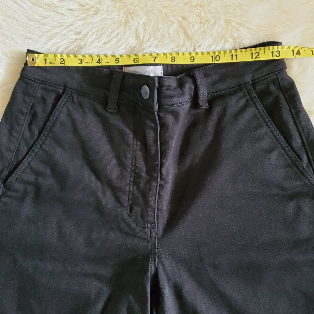 Everlane Wide Leg Crop Black Pants Size 6 Short Inseam - Picture 11 of 13
